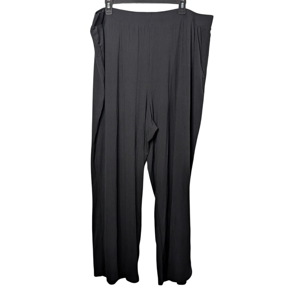 Old Navy Womens XXL Ribbed Pull On Pants Black Casual Lagenlook